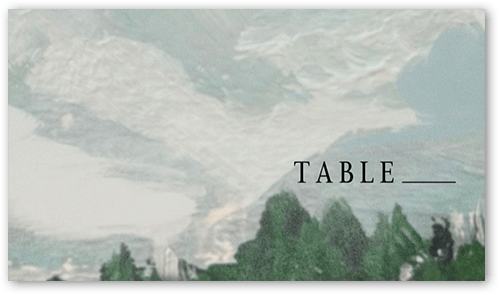 Mountain Lake Wedding Place Card, White, Placecard, Matte, Signature Smooth Cardstock