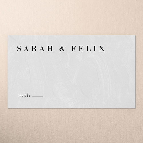 Modern Minimal Wedding Place Card, White, Placecard, Matte, Signature Smooth Cardstock, White