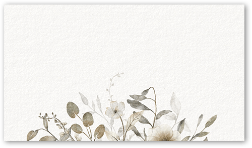 Blissful Bloom Wedding Place Card, Gray, Placecard, Matte, Signature Smooth Cardstock