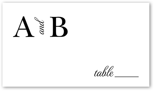 Glistening Glamour Wedding Place Card, White, Placecard, Matte, Signature Smooth Cardstock