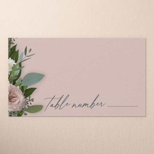 Classic Bouquet Wedding Place Card, White, Placecard, Matte, Signature Smooth Cardstock, White