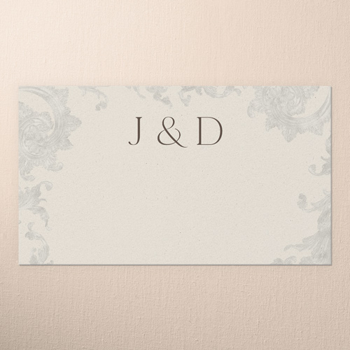 Touch Of Elegance Wedding Place Card, Beige, Placecard, Matte, Signature Smooth Cardstock, Apricot Mousse