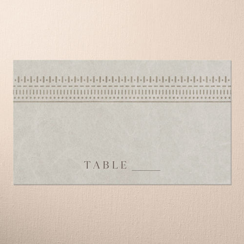 Baroque Border Wedding Place Card, Brown, Placecard, Matte, Signature Smooth Cardstock