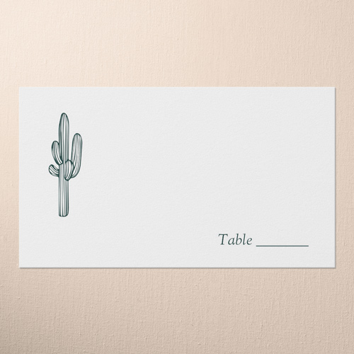 Editable Icon Wedding Place Card, Green, Placecard, Matte, Signature Smooth Cardstock