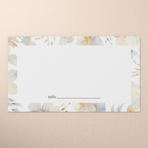 Cherished Garden Wedding Place Card, White, Placecard, Matte, Signature Smooth Cardstock, White