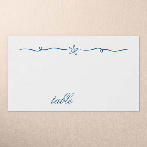 Coastal Vibes Wedding Place Card, White, Placecard, Matte, Signature Smooth Cardstock, White