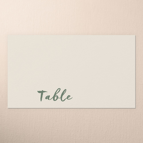 Doodle Border Wedding Place Card, Green, Placecard, Matte, Signature Smooth Cardstock, Rosemary