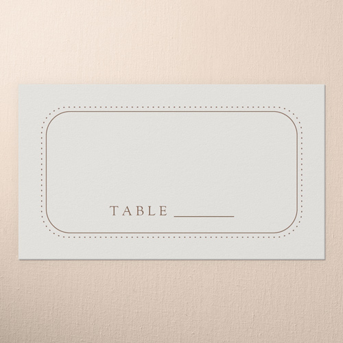 Antique Florals Wedding Place Card, Beige, Placecard, Matte, Signature Smooth Cardstock, Rye
