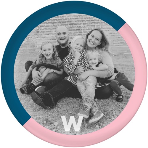 Colorblock Monogram Plates, 10x10, Blue, navy