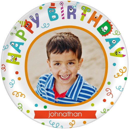 Birthday Confetti Plate, 10x10, Multicolor