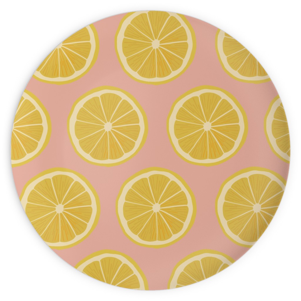 Lemon - Pink Plates, 10x10, Pink