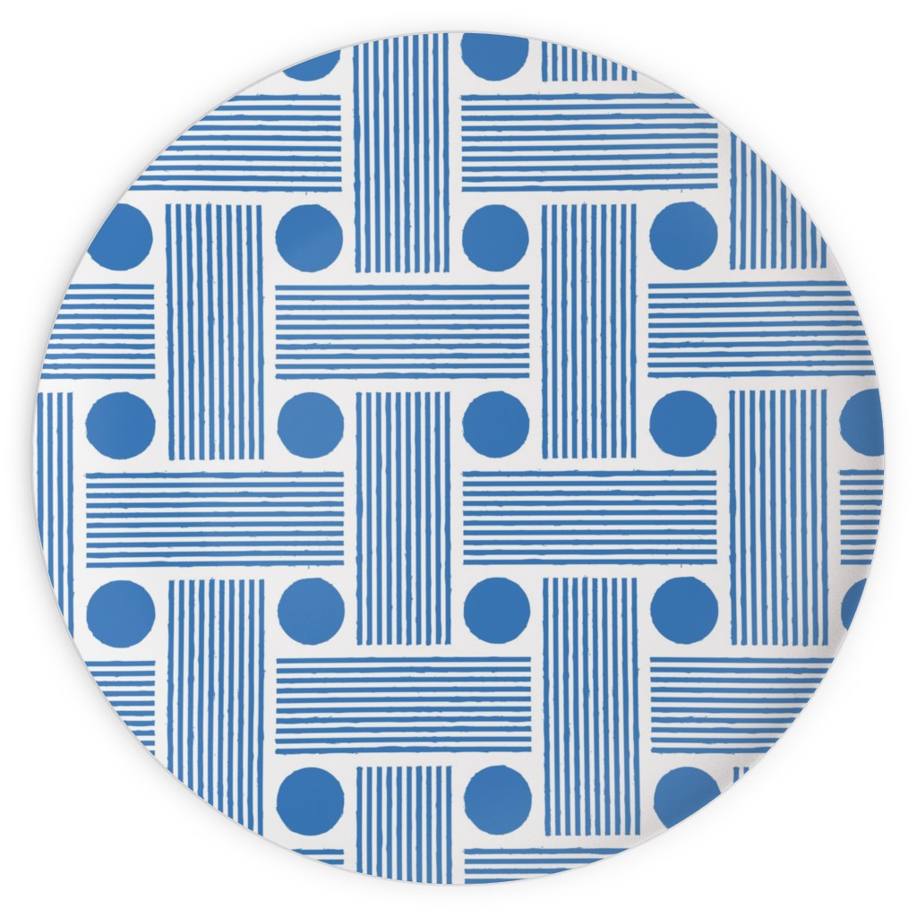 Beams - Blue Plates, 10x10, Blue