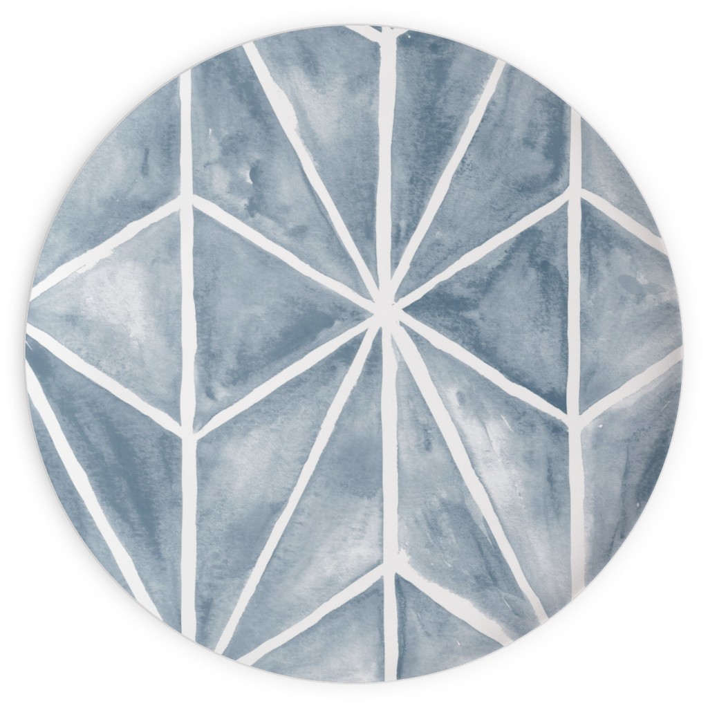 Coastal Stars - Blue Plates, 10x10, Blue