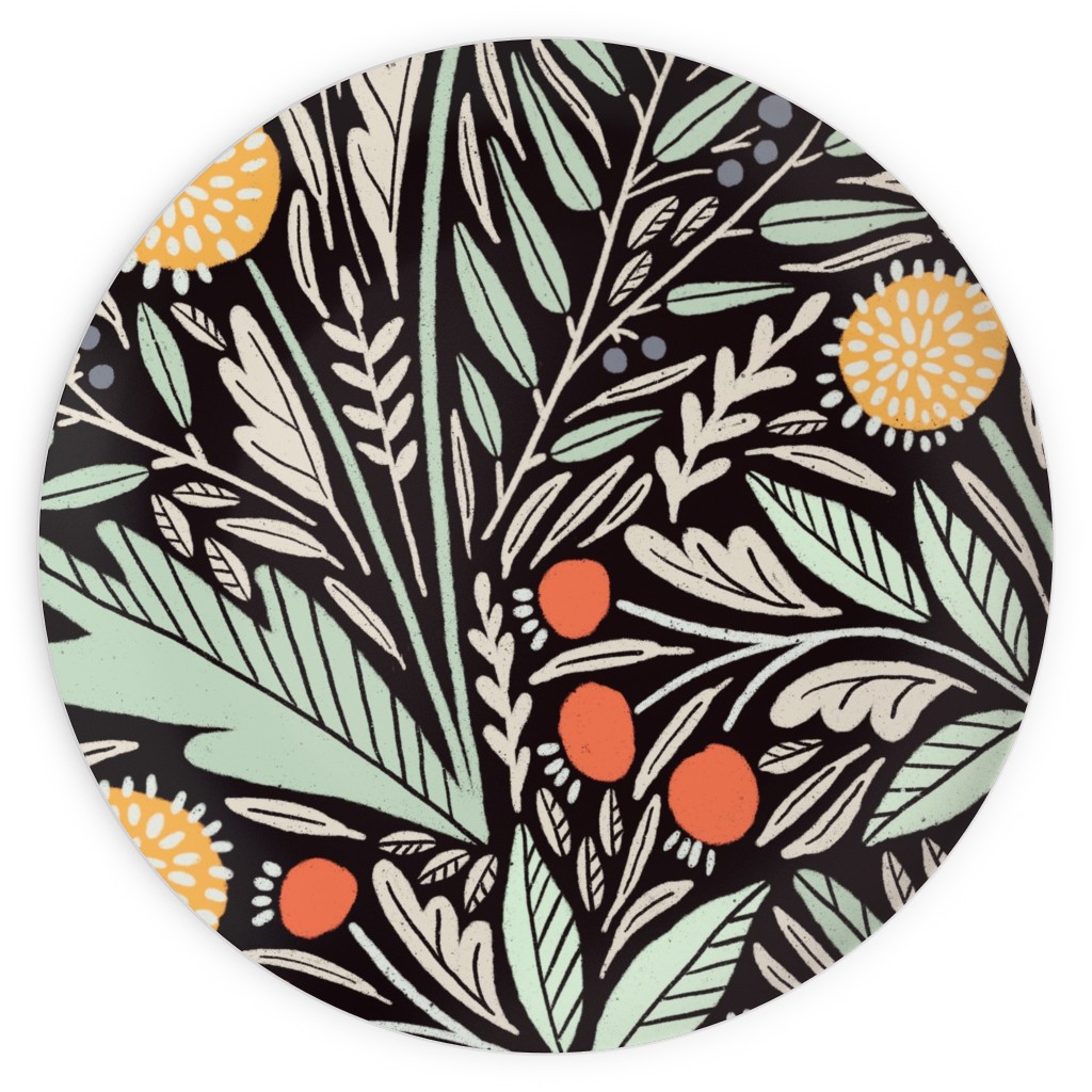 Astrid - Dark Plates, 10x10, Multicolor