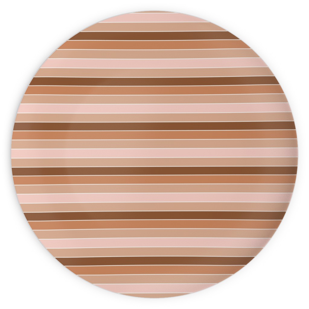 Candy Stripes Horizontal - Pink Plates, 10x10, Pink