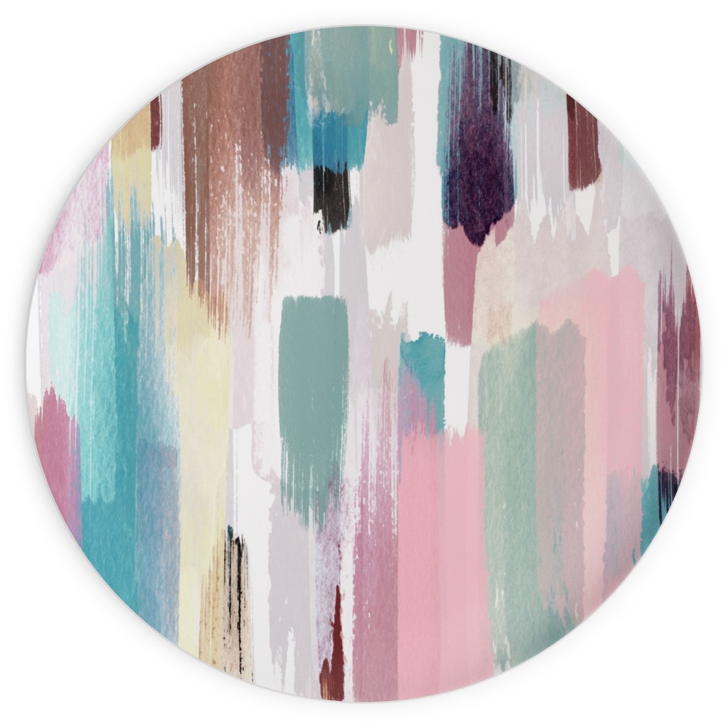 Color Memories - Multi Pastel Plates, 10x10, Multicolor