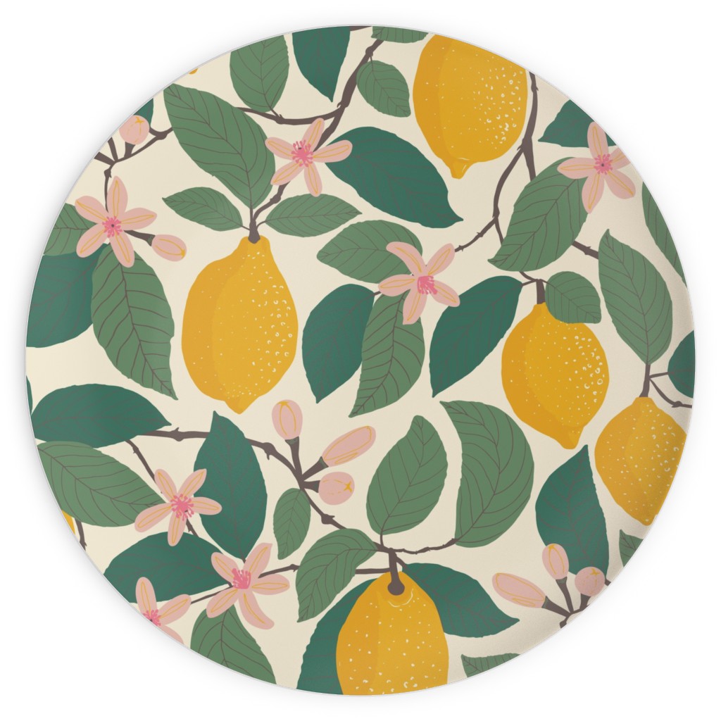 Lemon Tree - Yellow Plates, 10x10, Yellow