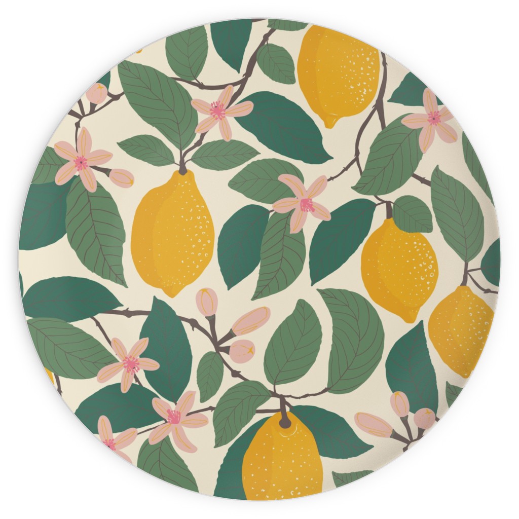 Lemon Tree - Yellow Plates, 10x10, Yellow, Classic Yellow