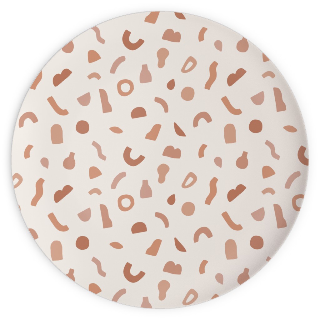 Organic Cut Shapes - Kaolin Clay Plates, 10x10, Beige, Pearl