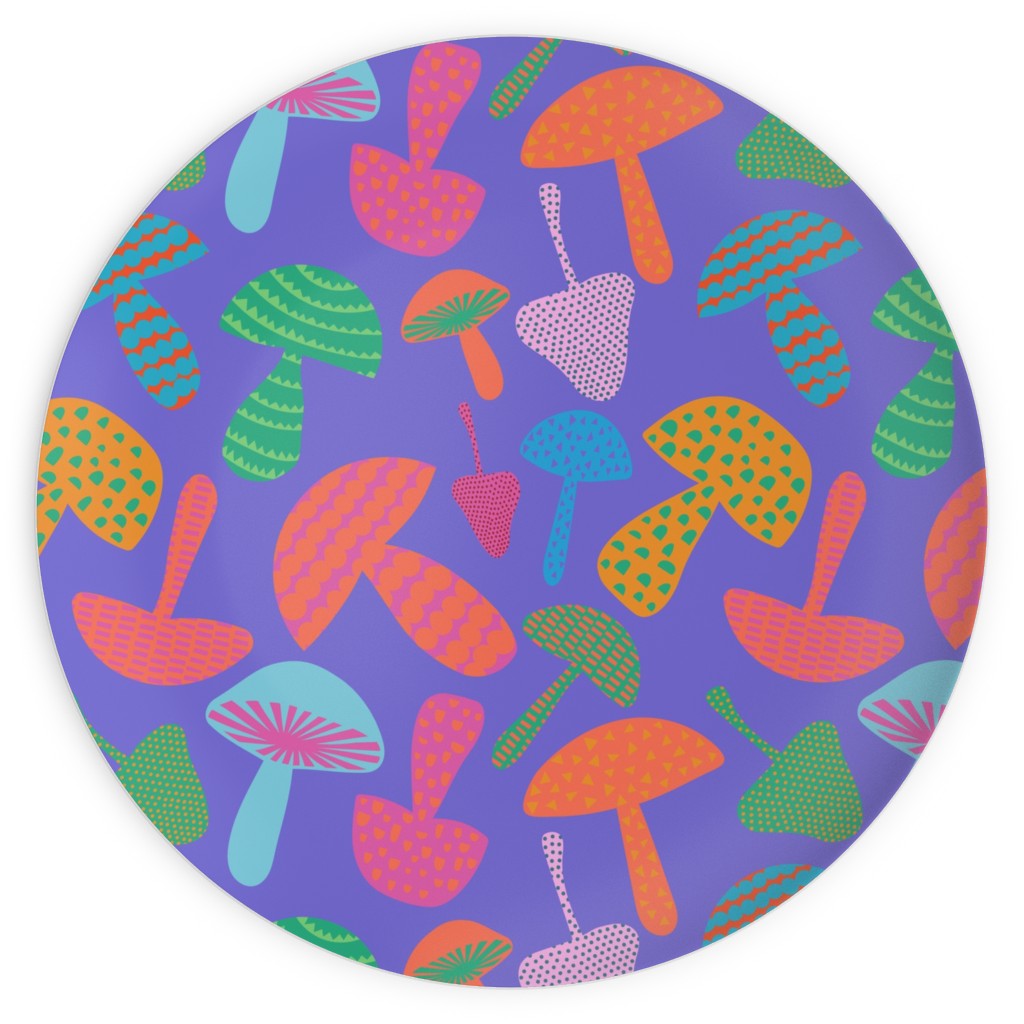 Mushroom Tossed - Bold Plates, 10x10, Purple