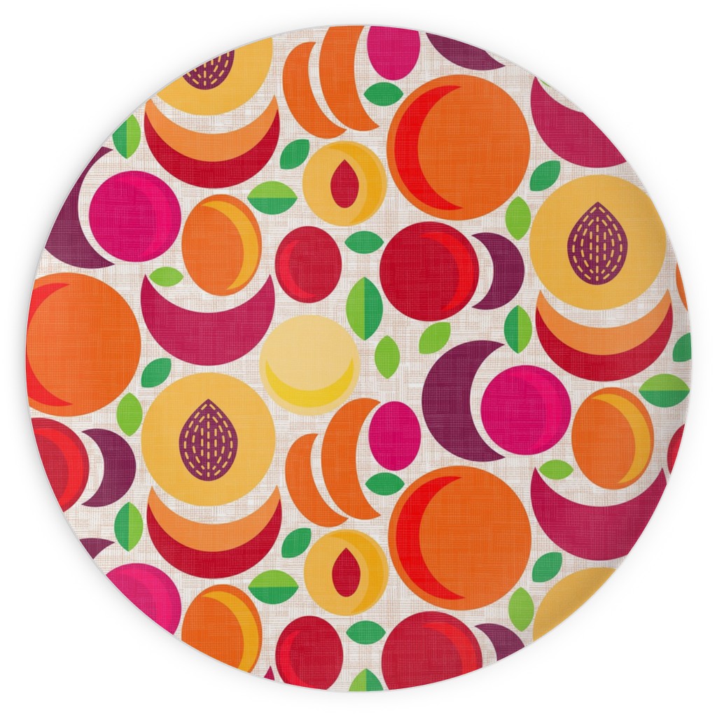 Plum Peach Perfection - Multi Plates, 10x10, Orange, Orange