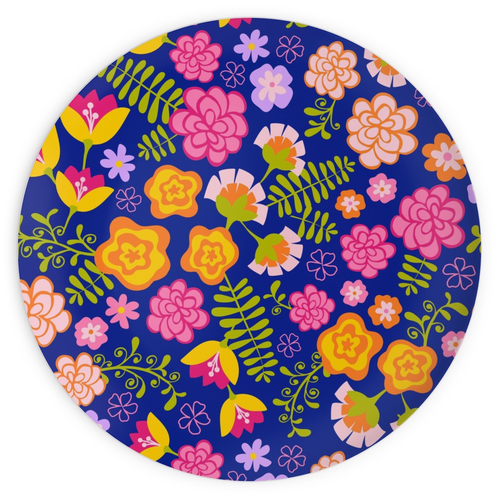 Fiesta Flowers - Multi Plates, 10x10, Multicolor