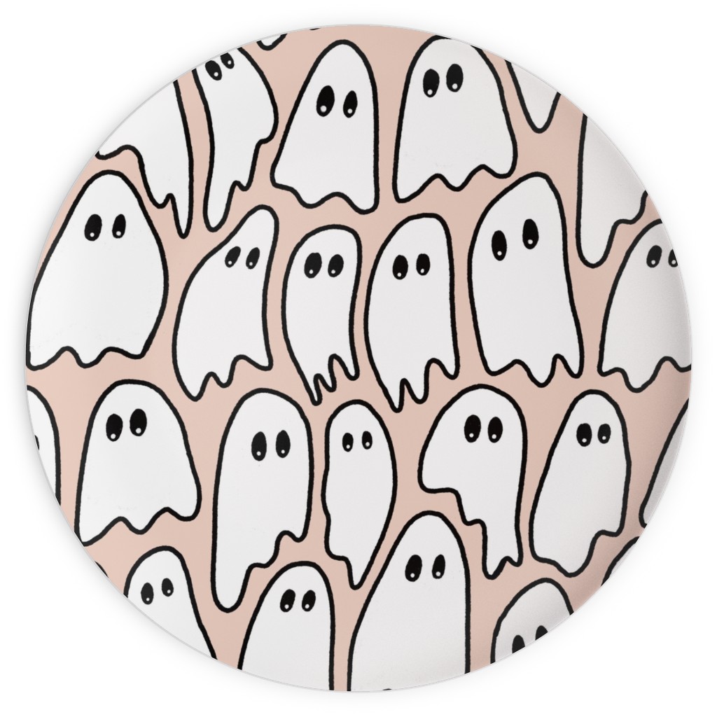Ghosted Ghosts Plates, 10x10, Pink