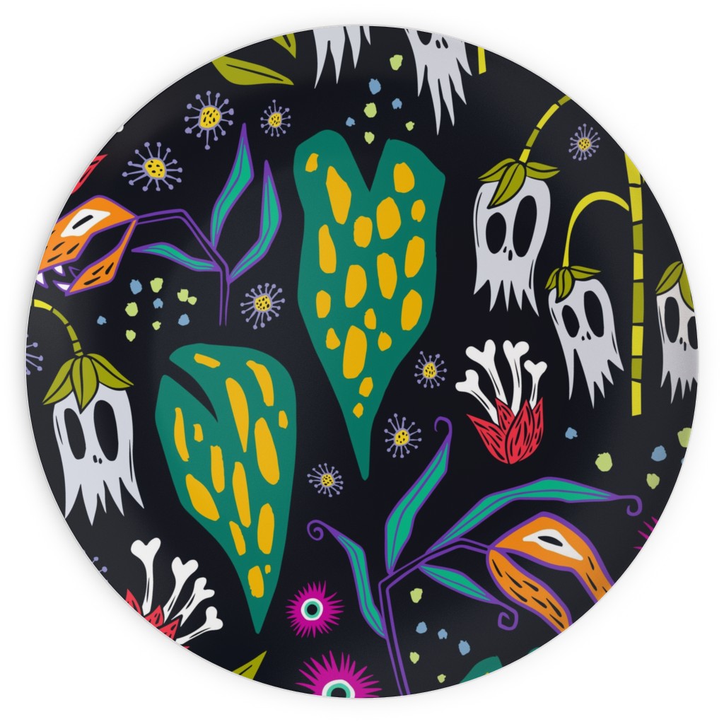 the Odd Garden Plates, 10x10, Multicolor