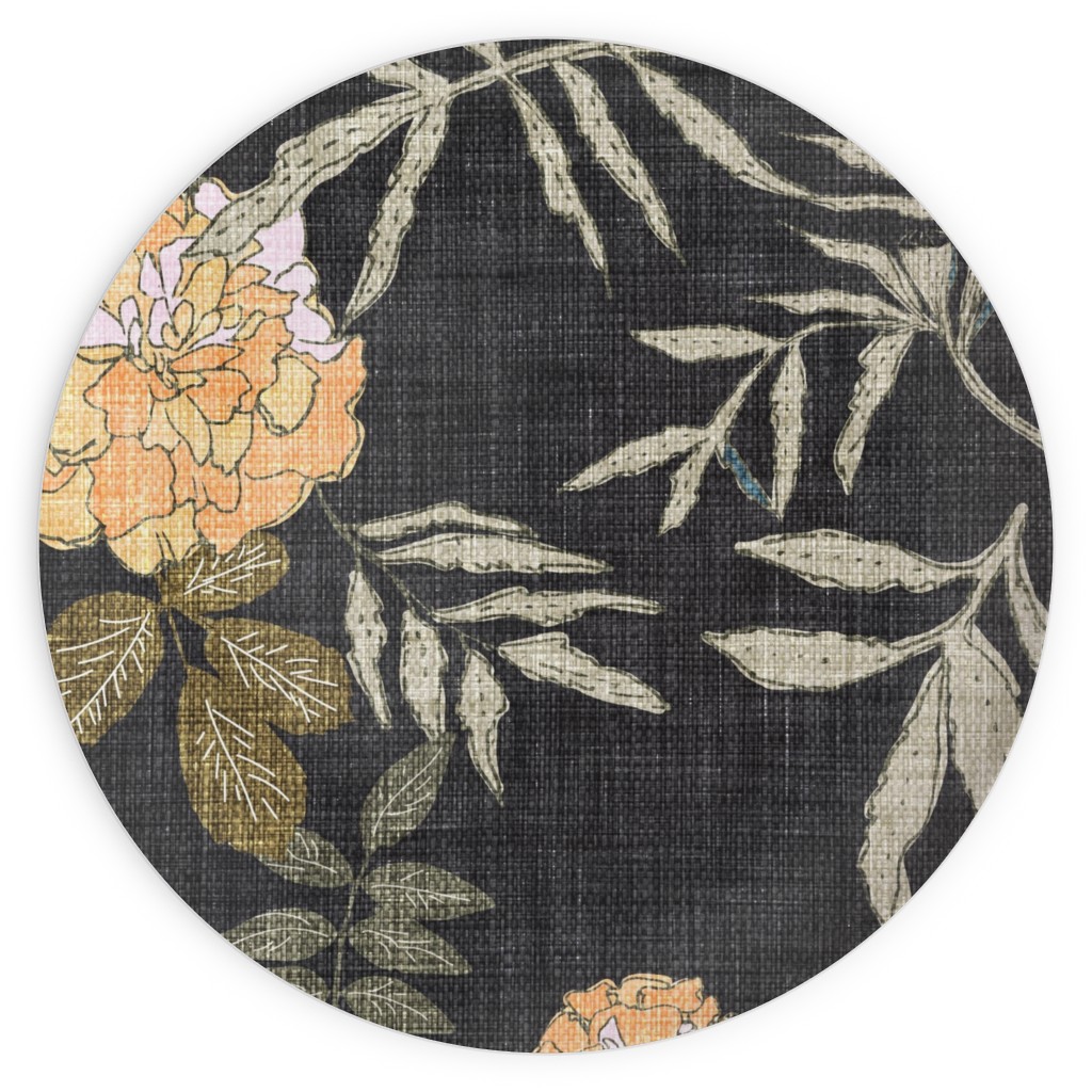 Marigold Love - Black Plates, 10x10, Black