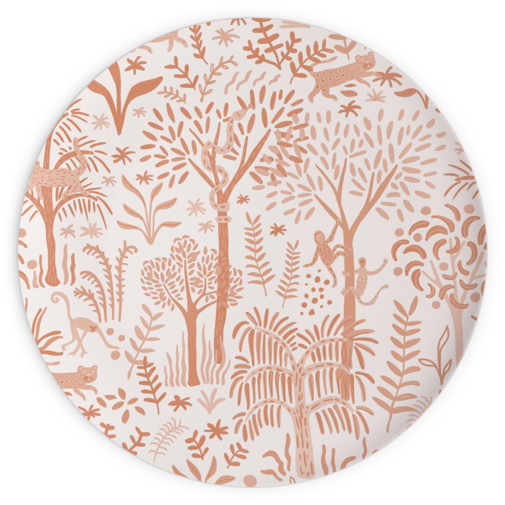 Indian Garden - Peachy Plates, 10x10, Pink