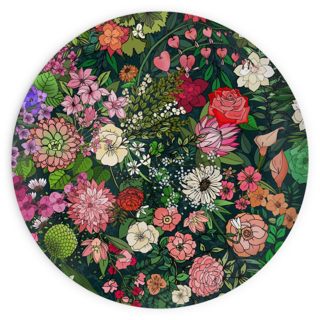 Secret Garden - Multi Plates, 10x10, Multicolor