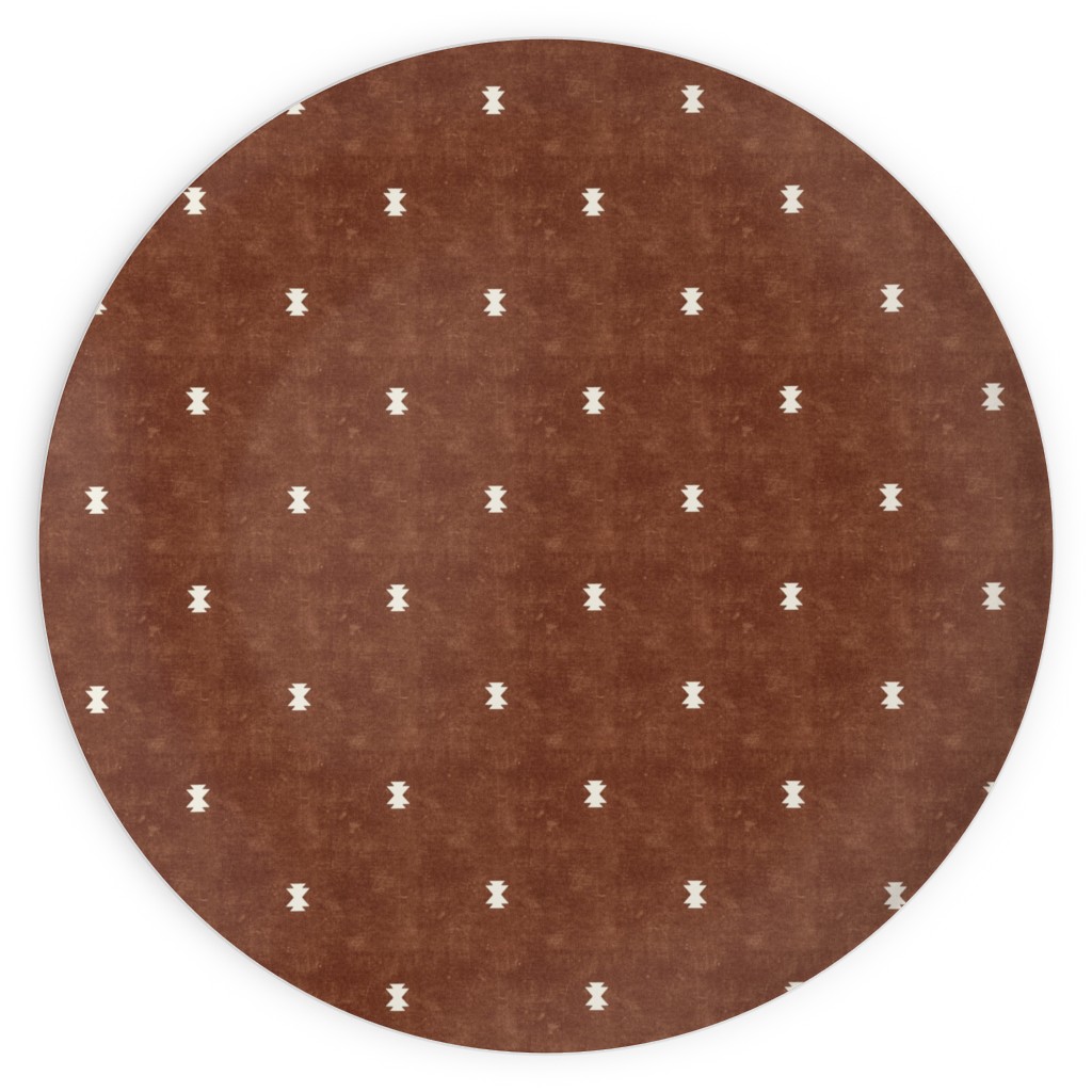 Bohemian Aztec Simple - Brandywine Plates, 10x10, Brown