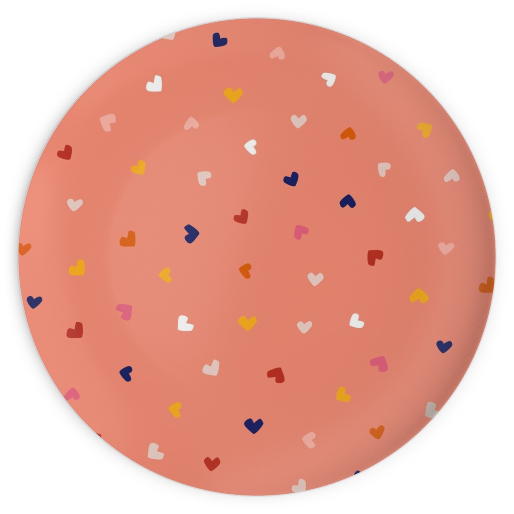 Heart Sprinkles - Pink Plates, 10x10, Pink