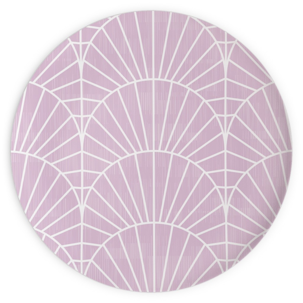 Art Deco Fields - Lavender Plates, 10x10, Purple