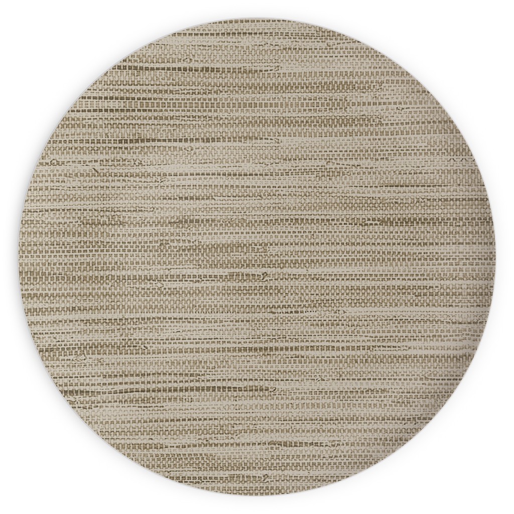 Grasscloth Plates, 10x10, Beige