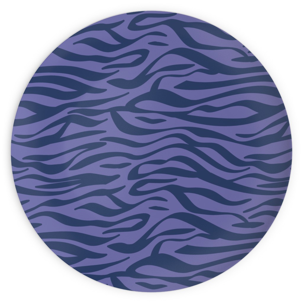 Zebra Animal Print - Purple Plates, 10x10, Purple