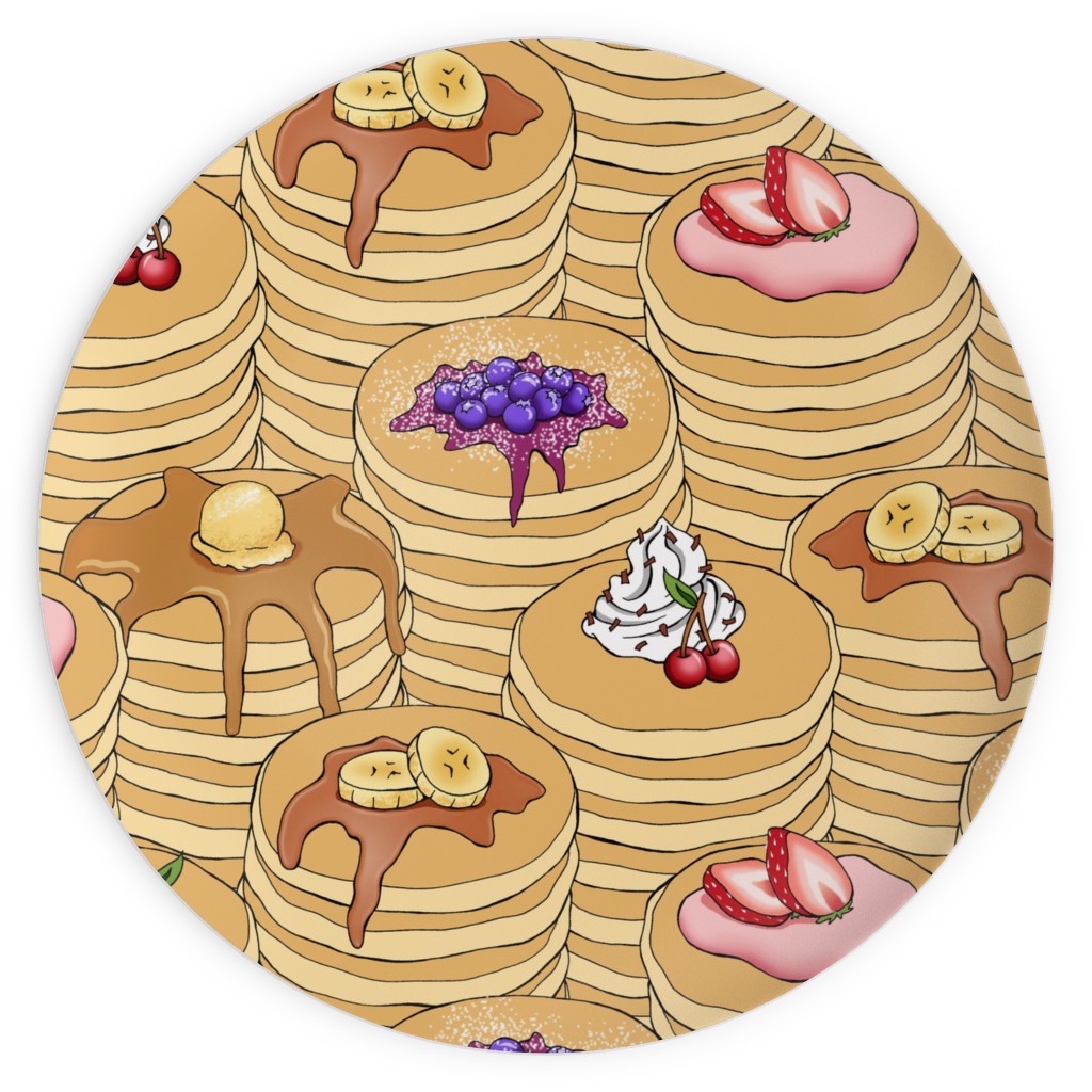 Flapjack Stack Plates, 10x10, Beige, Pearl