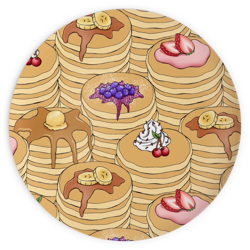 Flapjack Stack Plates, 10x10, Beige