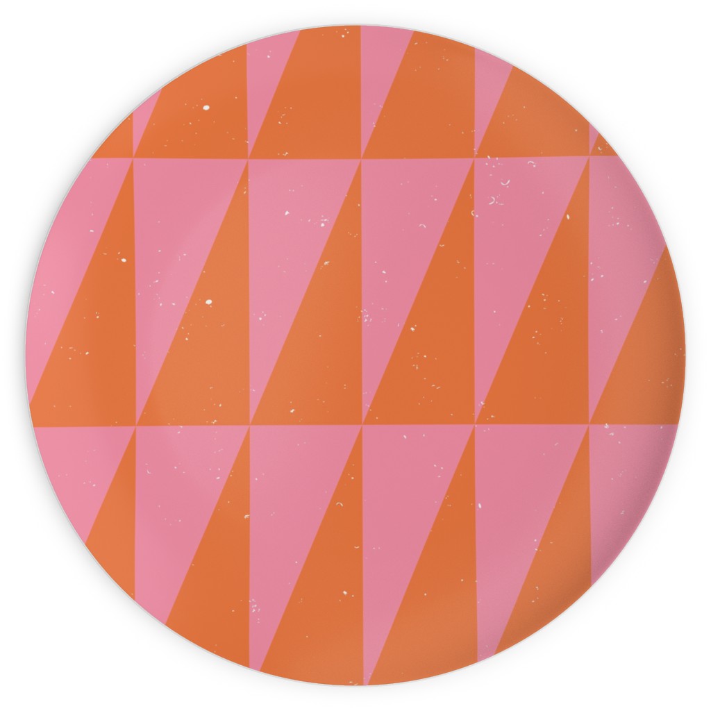 Dual Traingles - Pink Plates, 10x10, Pink, Bright Pink