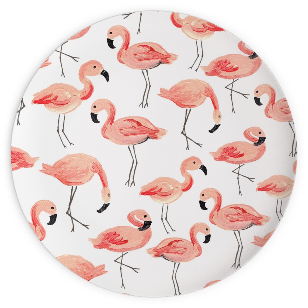 Flamingo Party - Pink Plates, 10x10, Pink