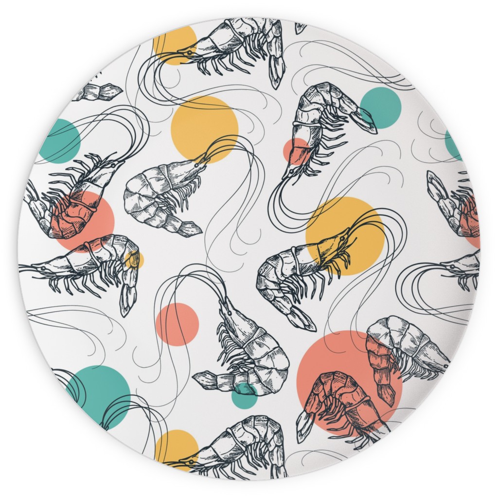 Fun Shrimp - Multi Plates, 10x10, Multicolor