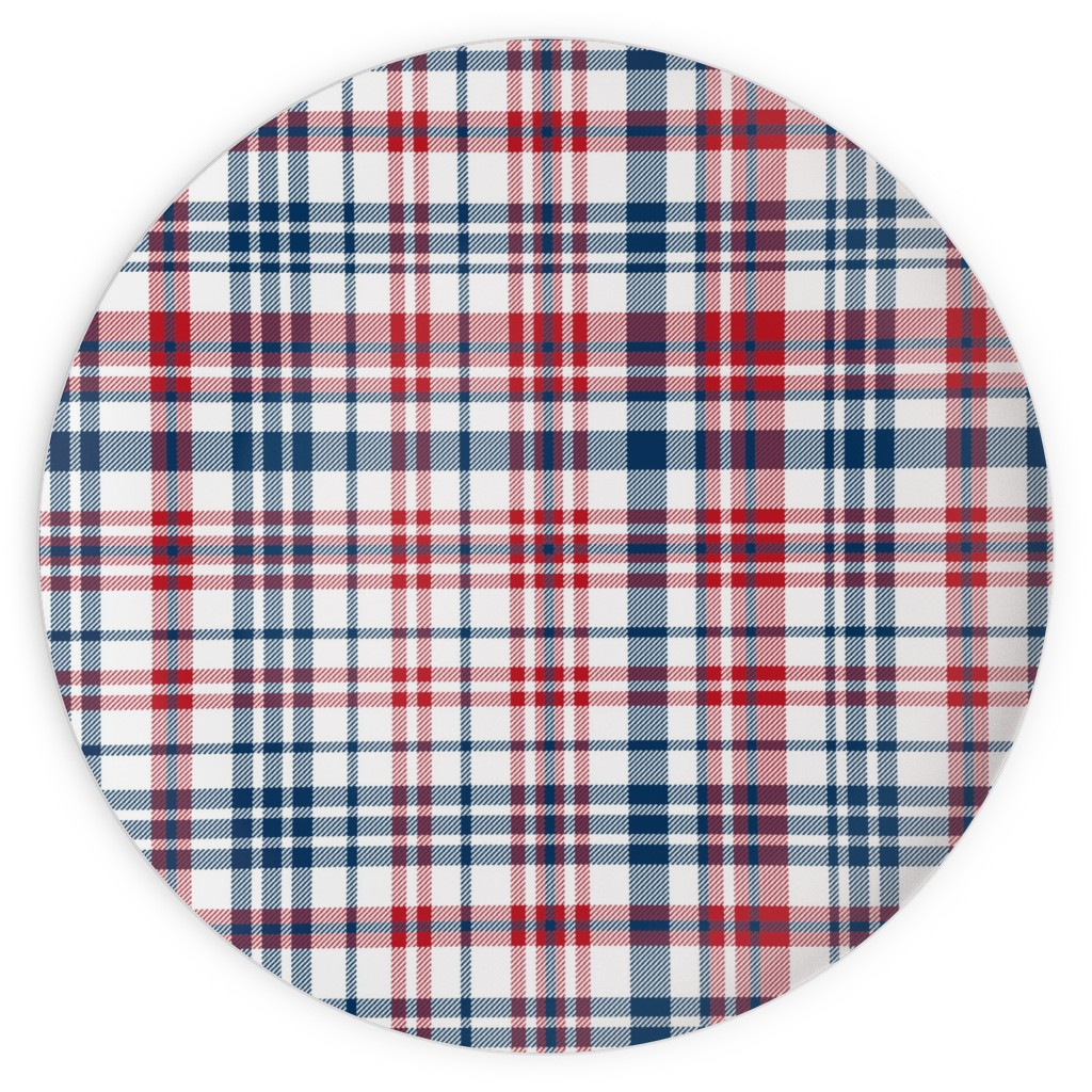 American Plaid - Blue and Red Plates, 10x10, Multicolor