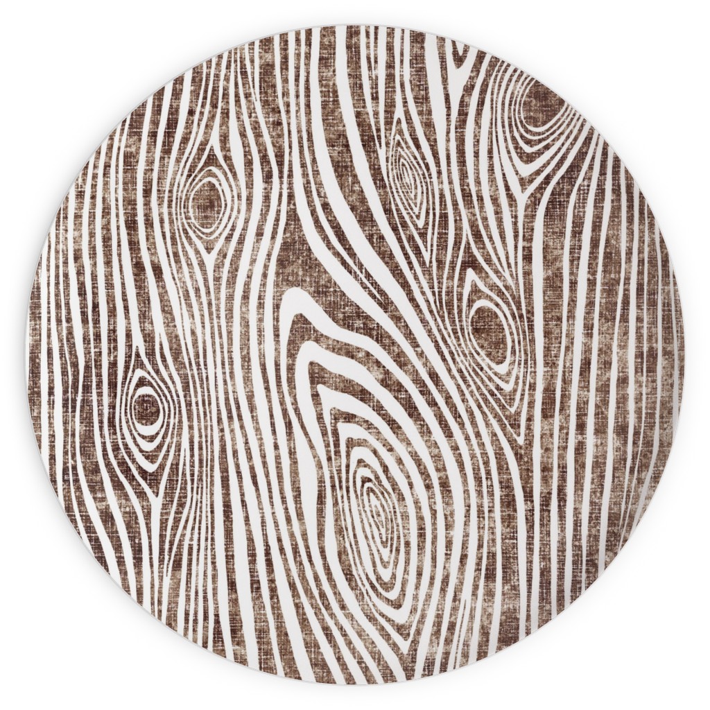 Woodgrain Driftwood Plates, 10x10, Brown