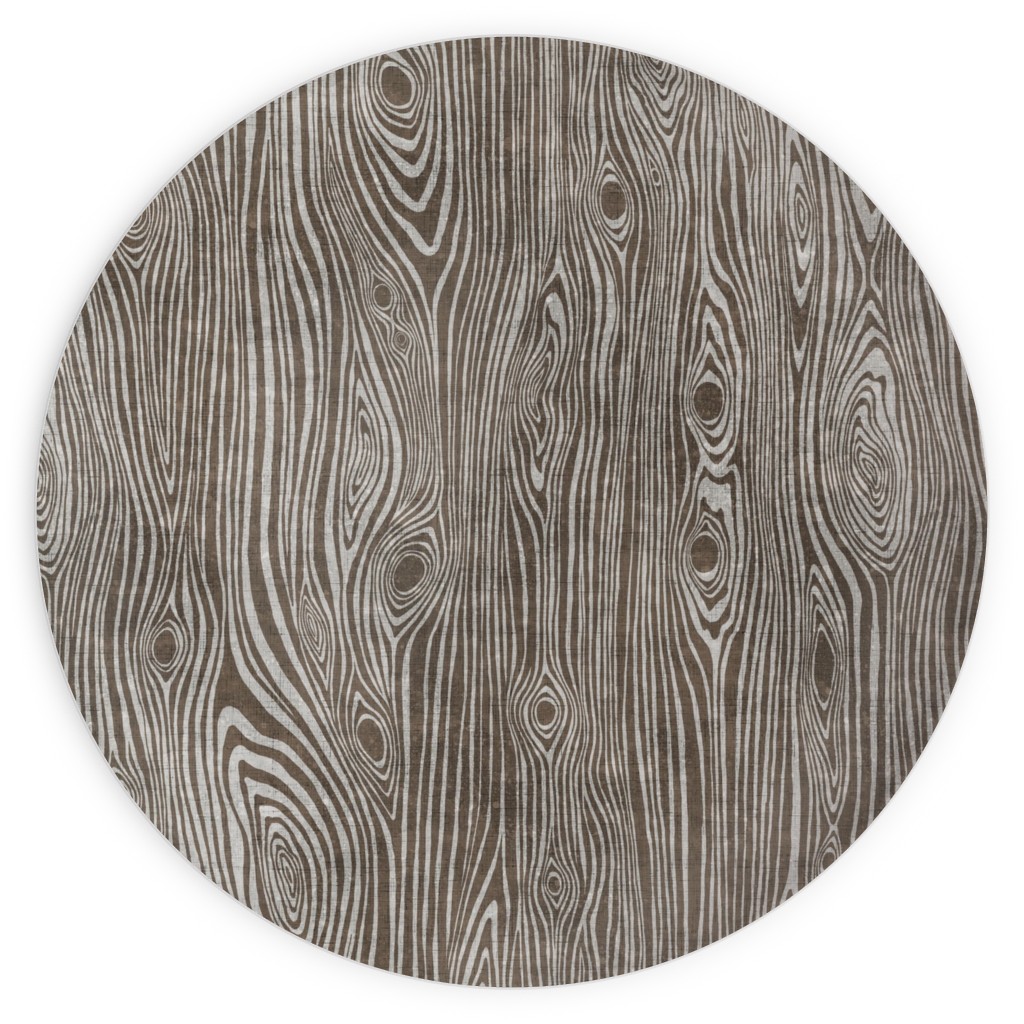 Woodgrain Driftwood Plates, 10x10, Brown