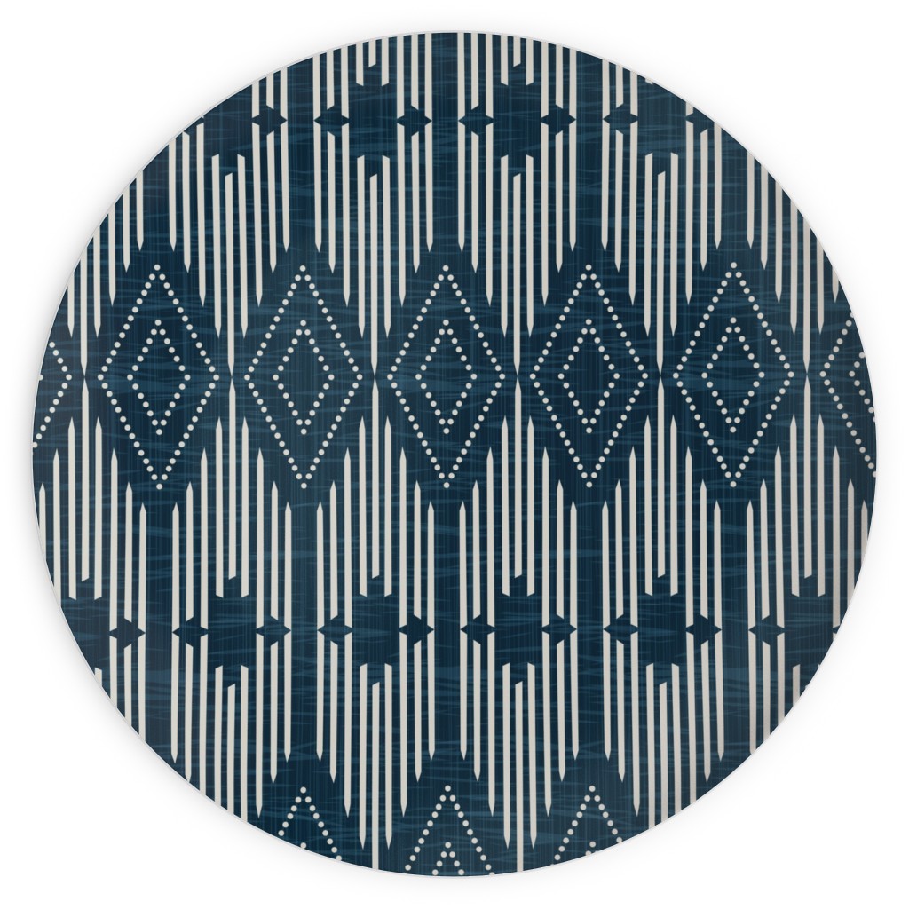 West End Plates, 10x10, Blue