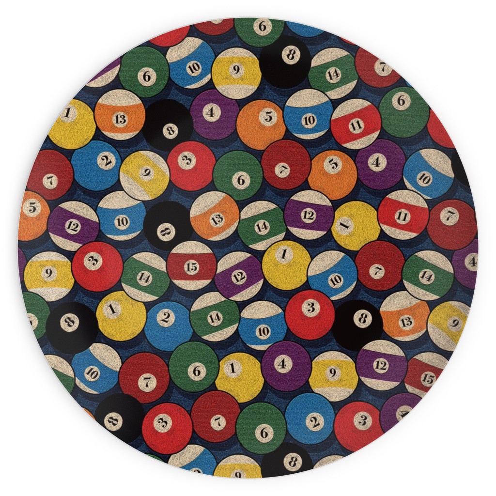 Billiard Bowls - Multi Plates, 10x10, Multicolor