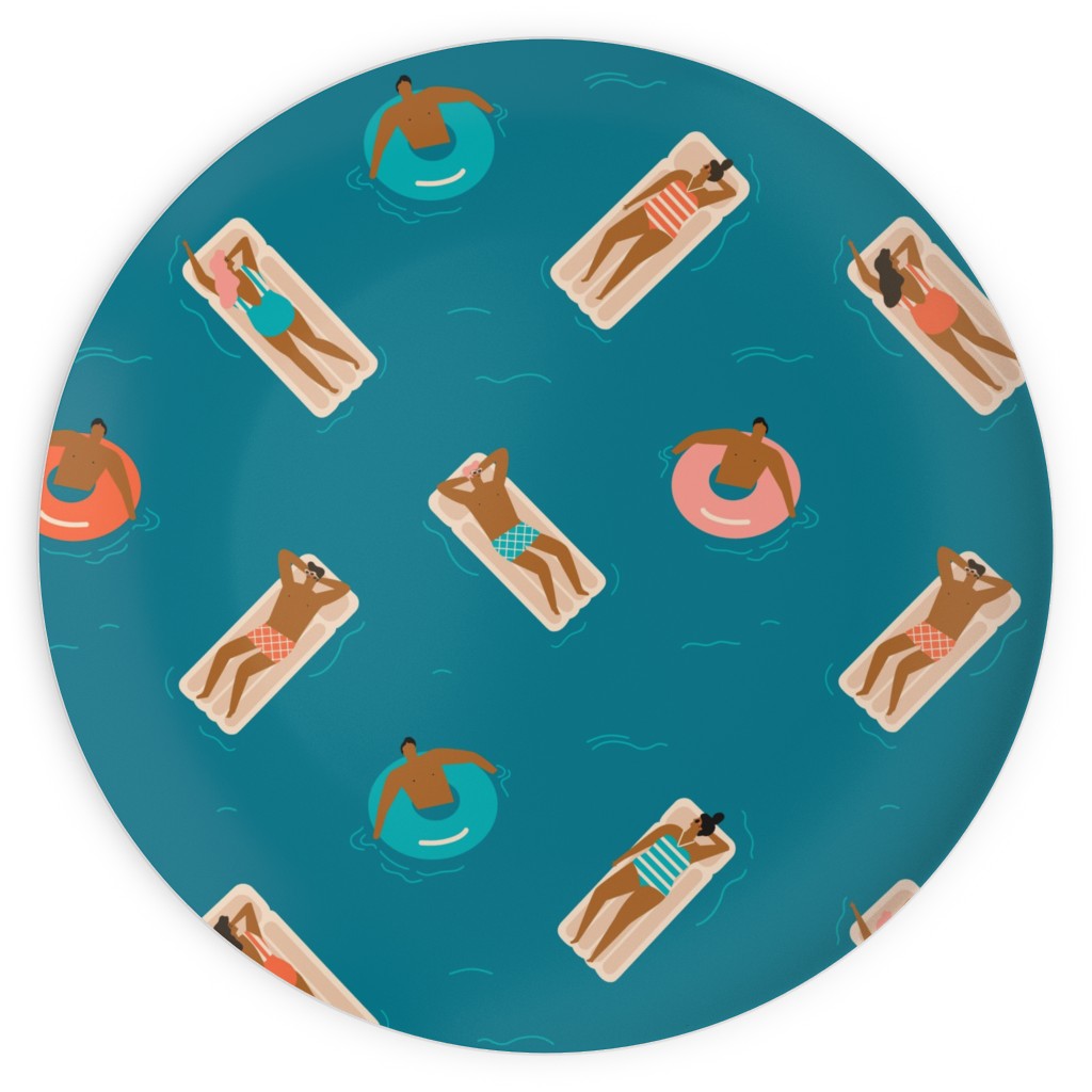 Summertime Plates, 10x10, Blue, True Blue