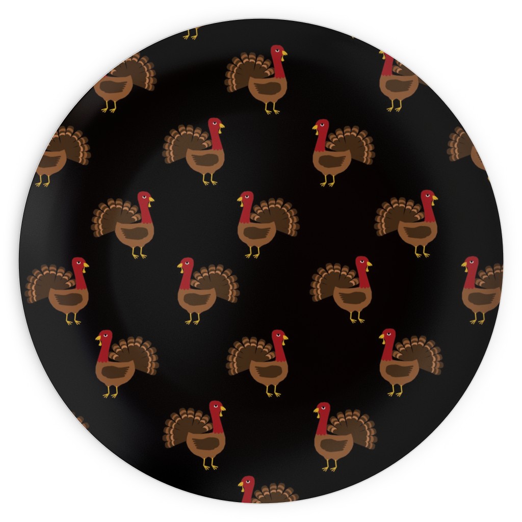 Turkey Toss Plates, 10x10, Black