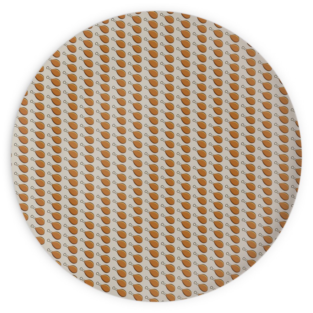 Turkey Legs - Beige Plates, 10x10, Beige, Pearl