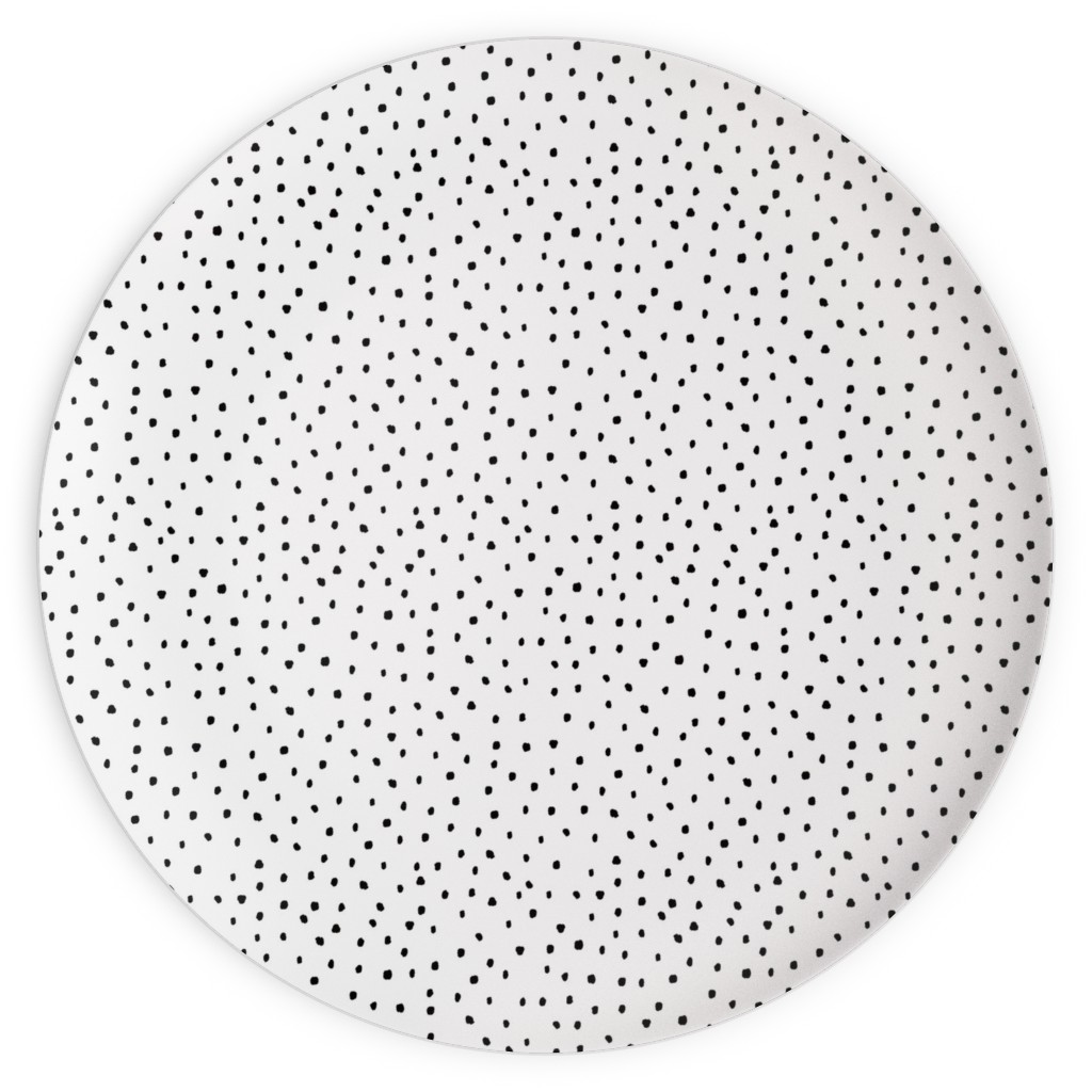 Black And White Dotted Plates